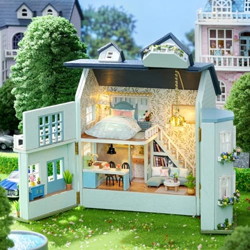 Miniature Wooden Dollhouse Furniture Kit - Creative Room 1:24