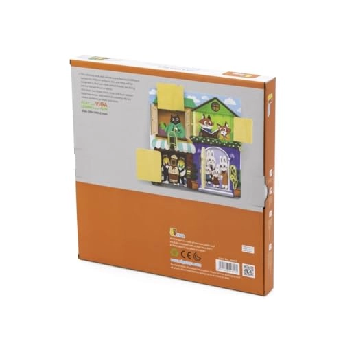 Wooden Manipulation Board Lock and Latch House - 16 months and up 1 pieces