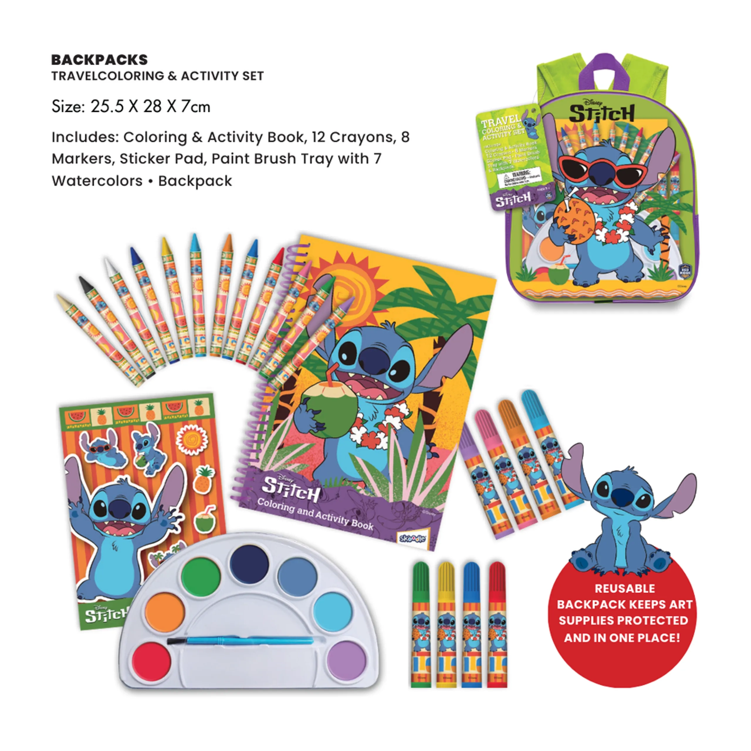 Stitch Travel Coloring & Activity Set - 3+ years