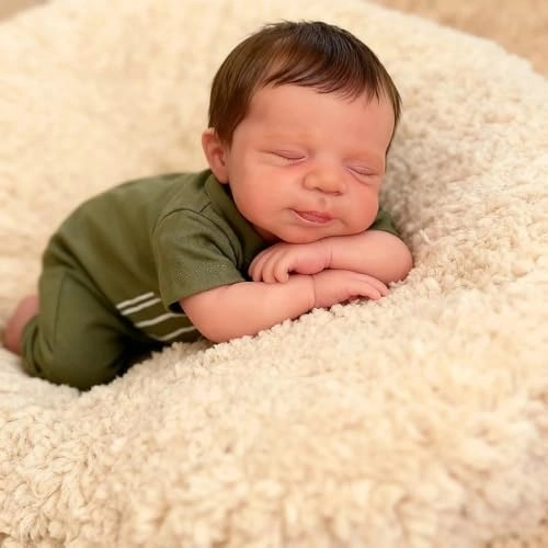 Reborn Baby Doll - 18 Inch Silicone Vinyl Rooted Hair Bundle