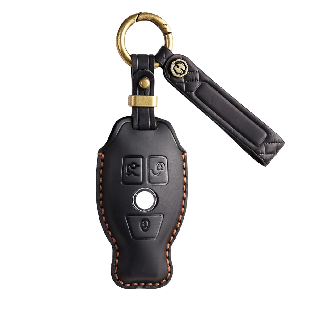 rxxr Car Key Case - 3 buttons Blue Genuine leather