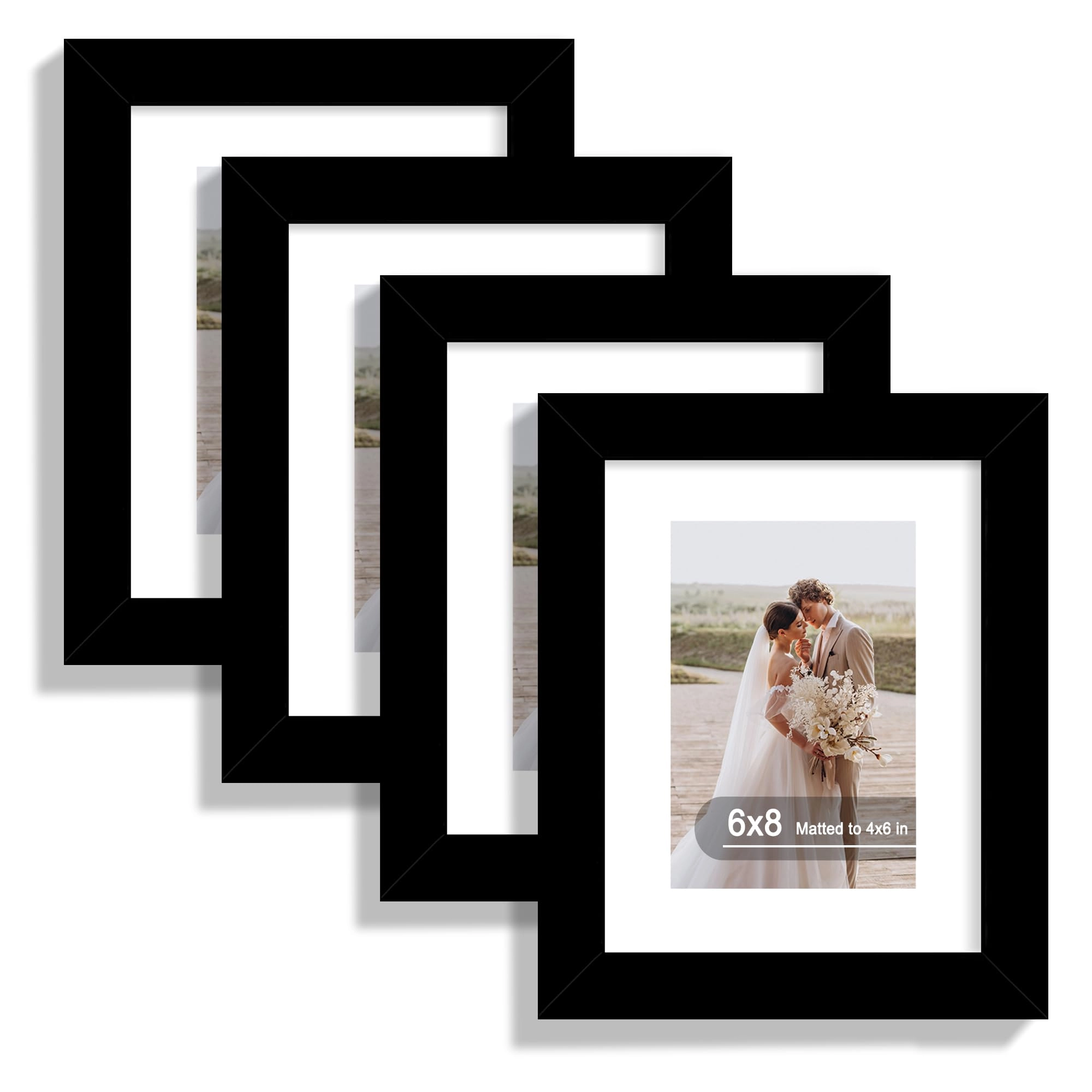 hongkee 6x8 Picture Frame - 6x8 in 4.0 Count