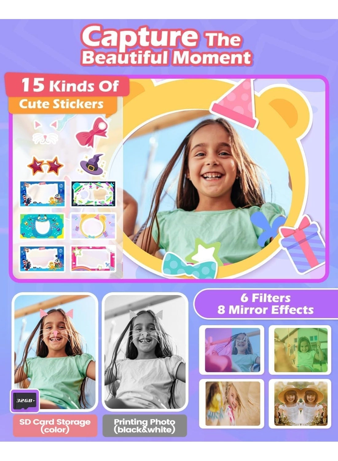 Print camera - 2.4 Inch 1080P