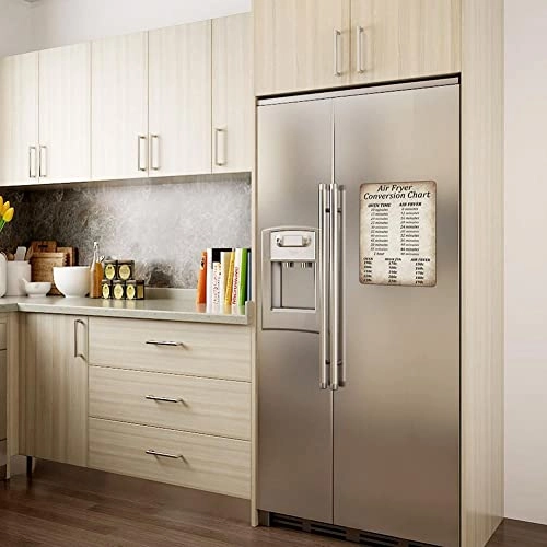 Air Fryer Conversion Chart Sticker - high quality polymeric vinyl 1pcs*Temperature Guide/1pcs*Conversion chart