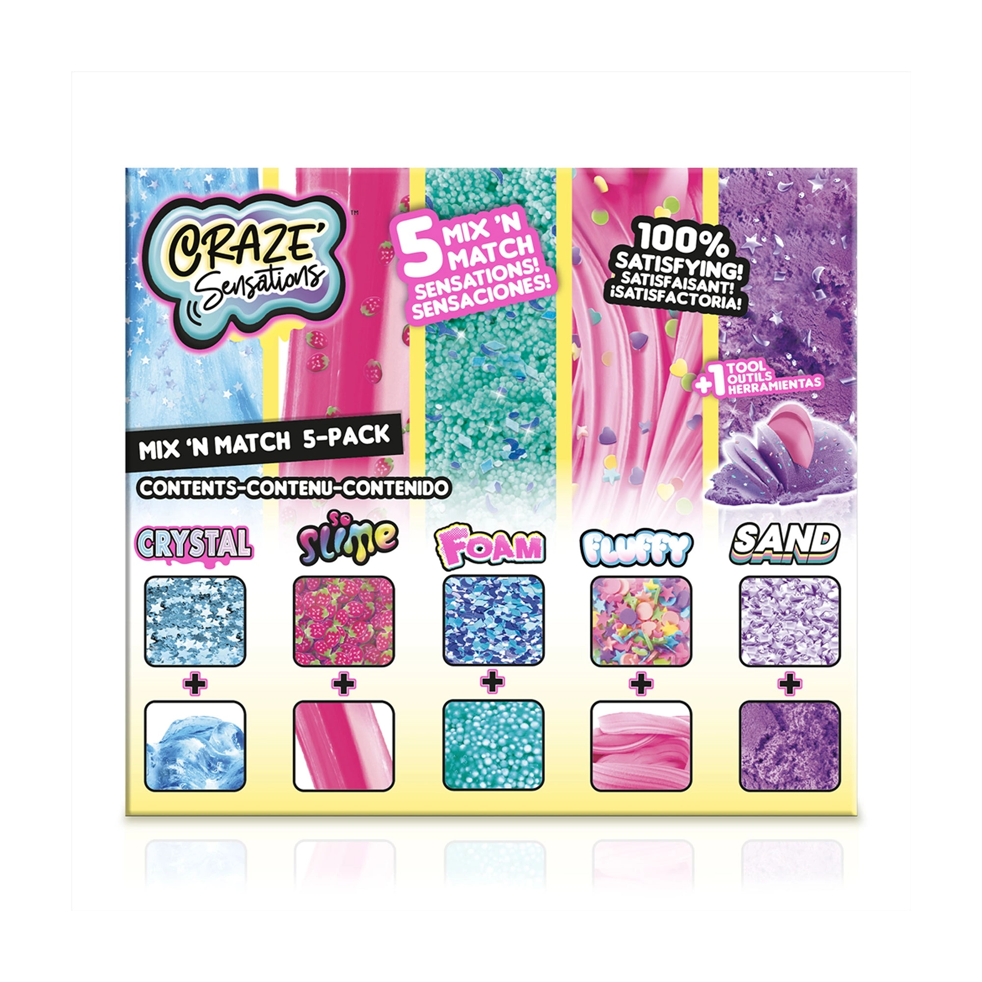 Mix & Match - Polyvinyl Chloride, Slime Compound, Foam, Sand, Plastic 1.86Kg 12pcs.