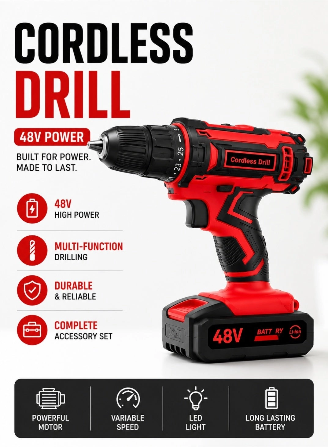 GREATEC Cordless Drill - 2.0Ah