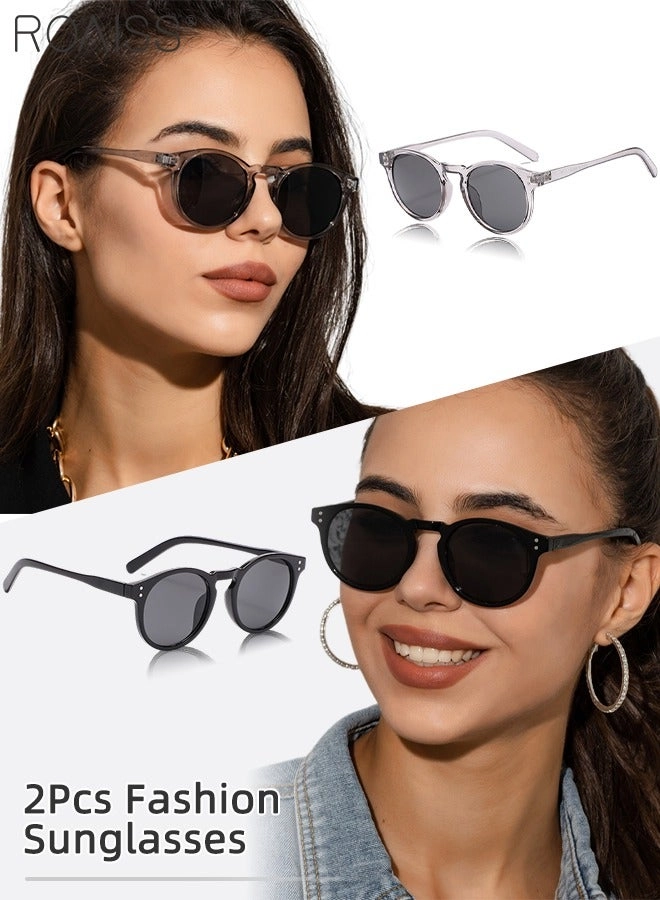 roaiss Round Sunglasses - 48 mm Grey Bundle