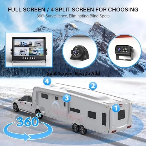 4K Car Backup Cameras System - Night vision Wired 1920x1080P