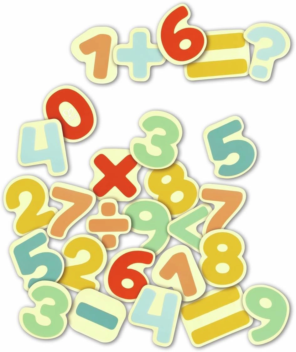 Wooden Magnetic Numbers - 3 +