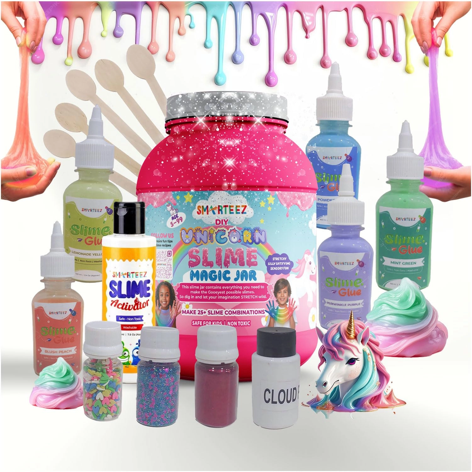 Parivaan Products Pvt Ltd, Parivaan Products Pvt Ltd, Bhiwandi. Thane. Customer Care - 7777 087 587. Unicorn Slime Therapy JAR - 25 pieces Color Recognition Creative Thinking