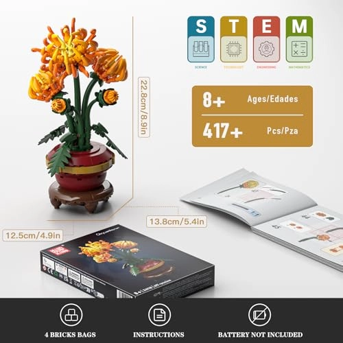 24118 Clamping Building Blocks - Chrysanthemum 417 pcs