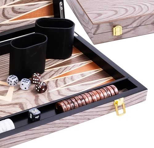 Backgammon - Deluxe Grey Ebony
