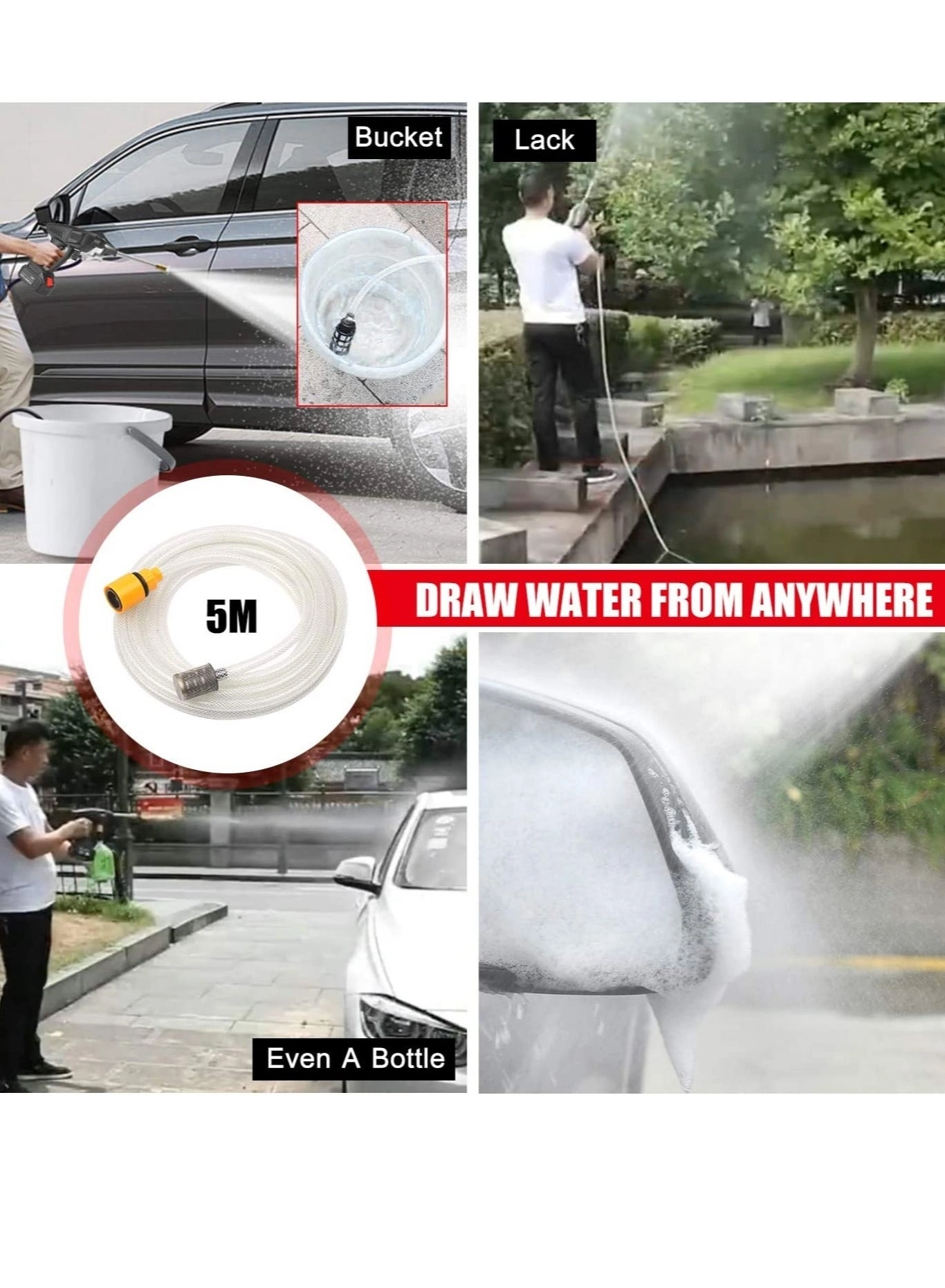 Cordless Portable Washer - 48V 200W 30Bar