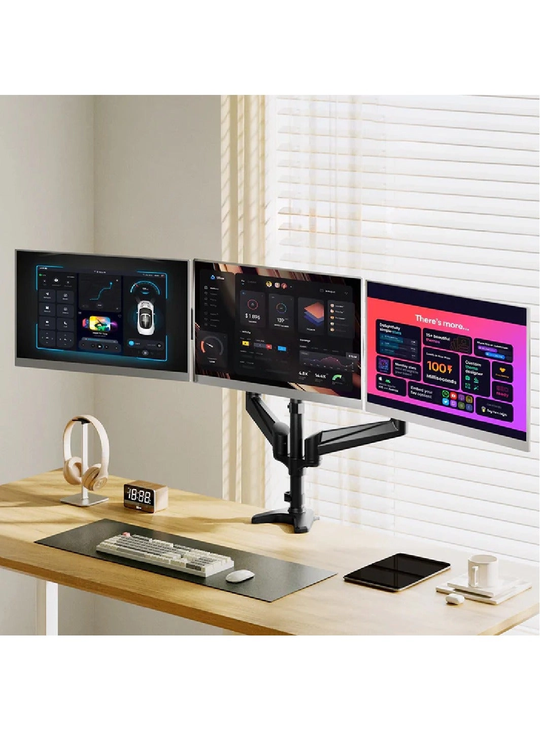 Monitor Mount 3 Monitors - 17-32 Inch