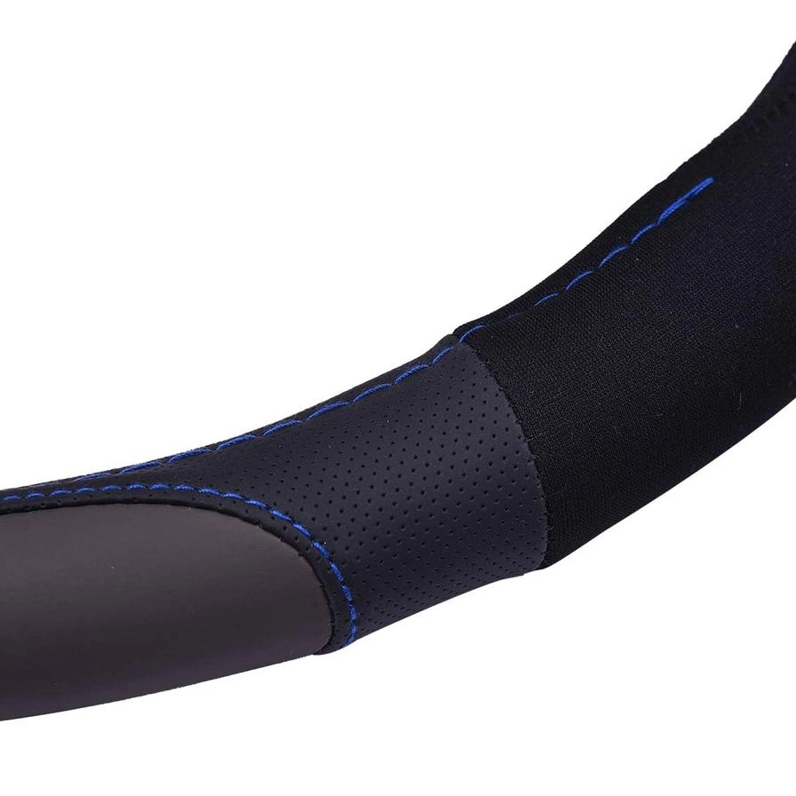 Premium Steering Wheel Cover - 37-39 cm Blue