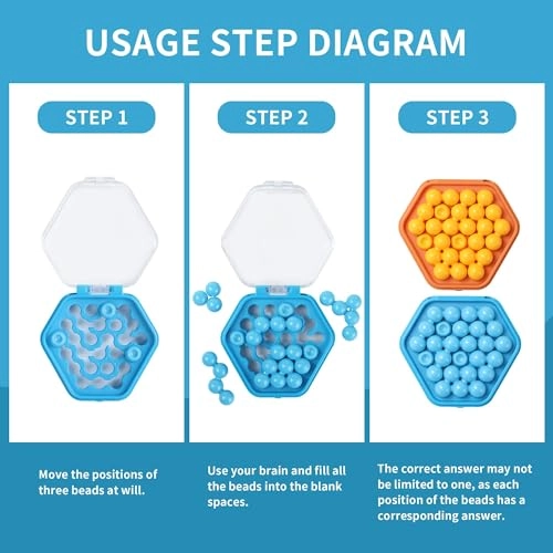 Pocket Puzzle Beads - 500 Puzzles Brain Teaser