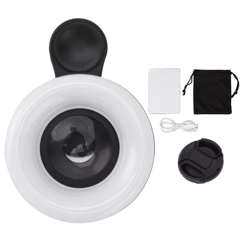 Clip On Ring Light - 15X Macro Rechargeable 2800-6500K