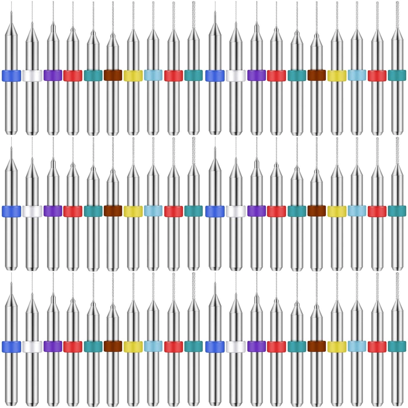 Lothee Micro Drill Bits - Tungsten Carbide 60 Pcs 0.1-1.0 mm