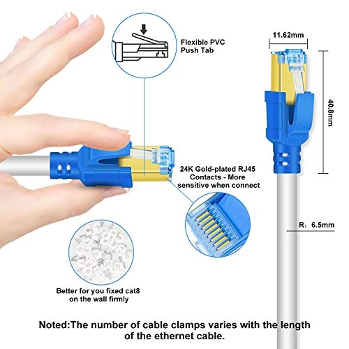 Cat8 Ethernet Cable - 100ft