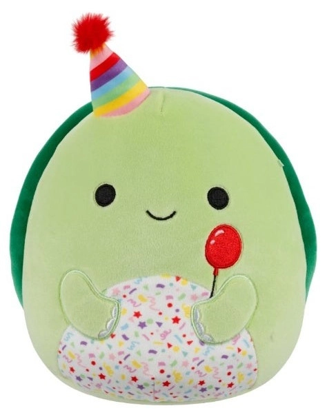 Squishmallows Henry Birthday Hat and Confetti Belly Holding Balloon - 19 cm