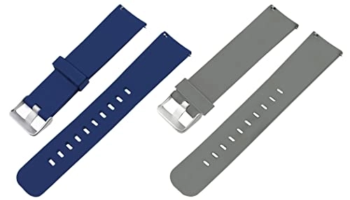 2 Pack 20mm Silicone Watch Band for Sekonda Motion