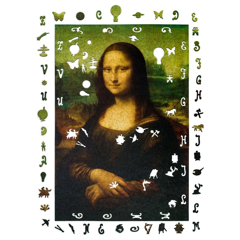 Monna Lisa Wooden Puzzle (4107390-Art_Mona_Lisa) - 1000 pcs