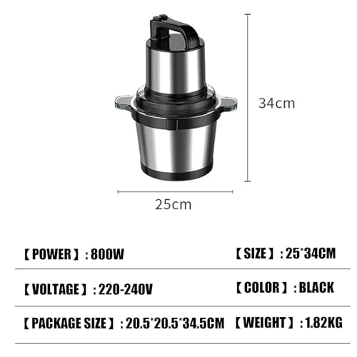 Electric Grinder Chopper Mincer - 800W 4L