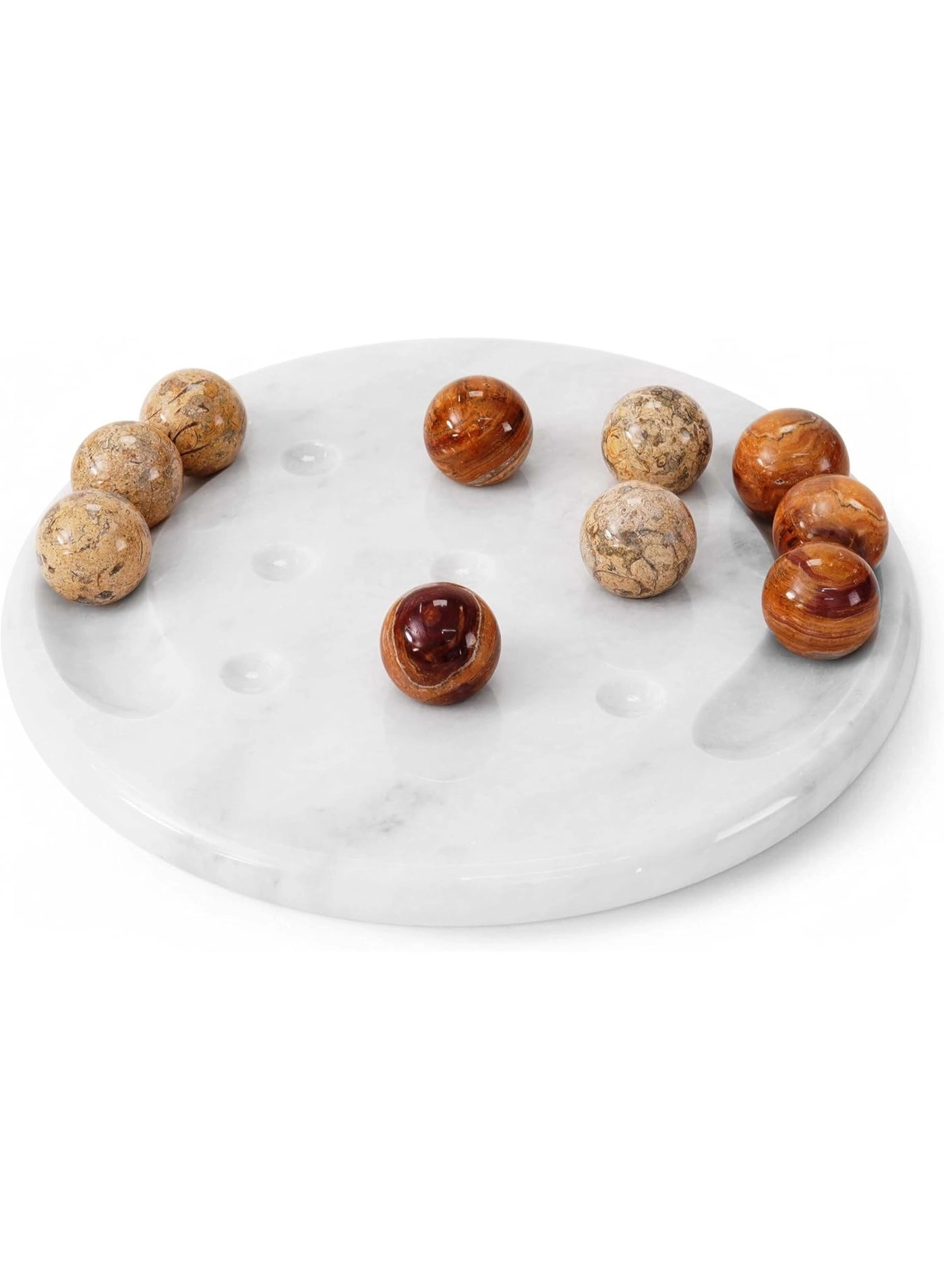 RADICALn tic_tac_toe - Marble Handmade Red and Coral