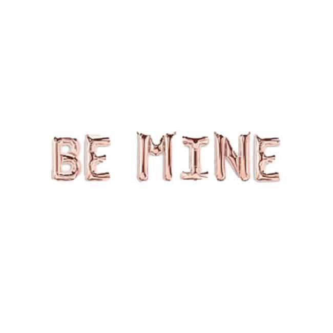 Party Time Trading LLC Be Mine Balloon Banner - Rose Gold Foil