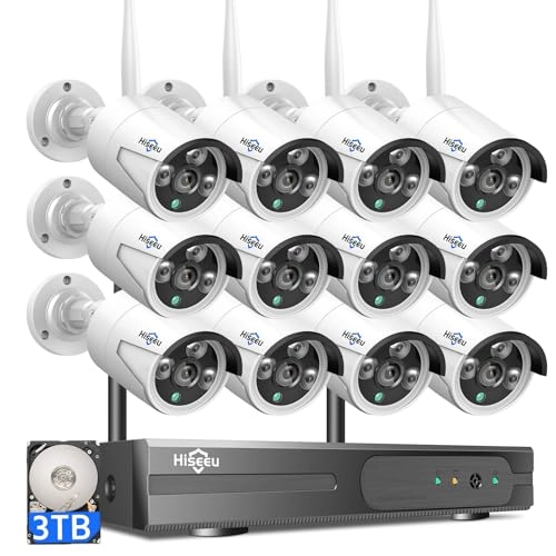 Pro WiFi Wireless Security Camera System - 12pcs 16 Channel 5MP