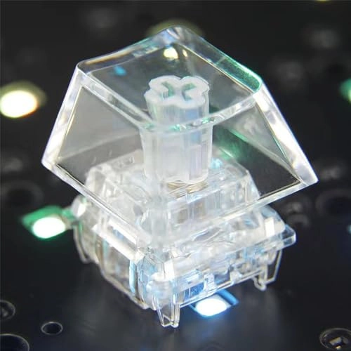 Blank Keycaps - 1U Cherry R4 20pcs Transparent