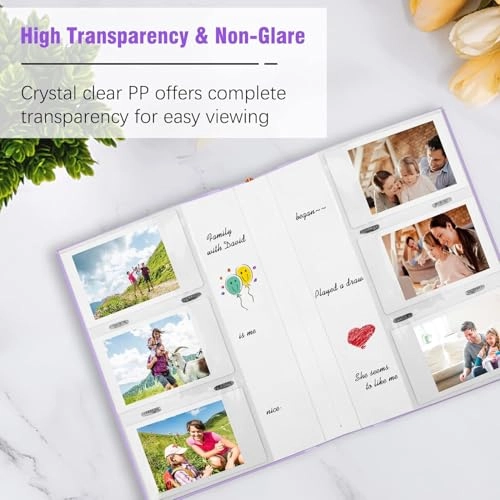 2x3" 180 Pockets Faux Leather Photo Album