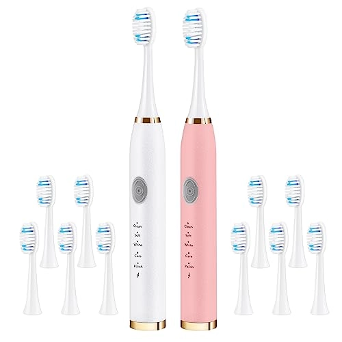 Sonic Electric Toothbrush - 42,000 VPM 2 Minute Timer 5 Modes Pack