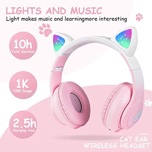 Bluetooth Cat Ear Headphones Wireless Headphone