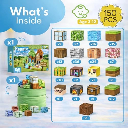 Magnetic Blocks - 100 pcs
