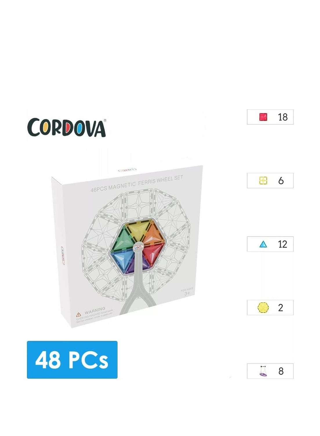 3D Star Magnetic Tiles - 3 to 8 Years Old 46 PCs