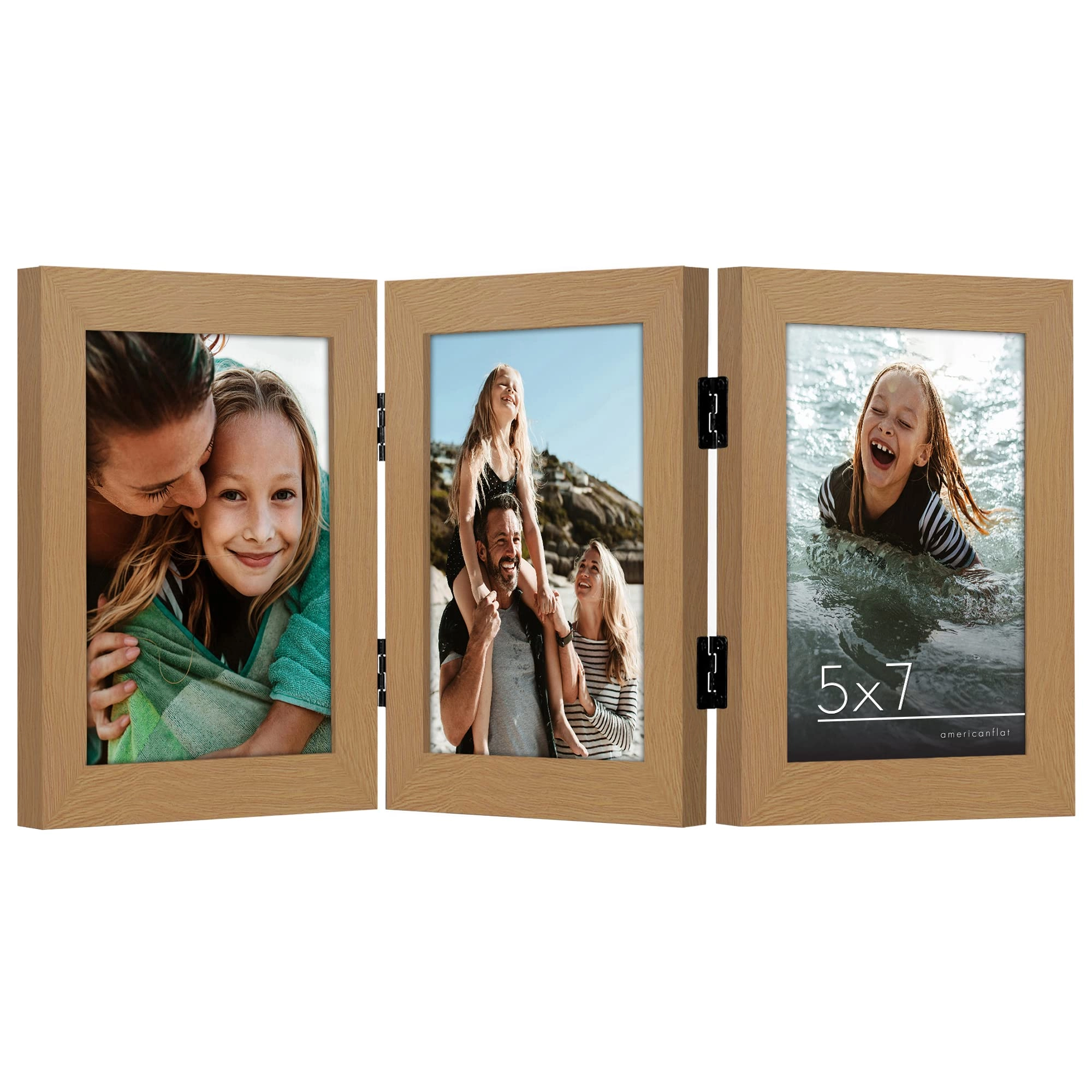 Hinged 3 Picture Frame - 5X7