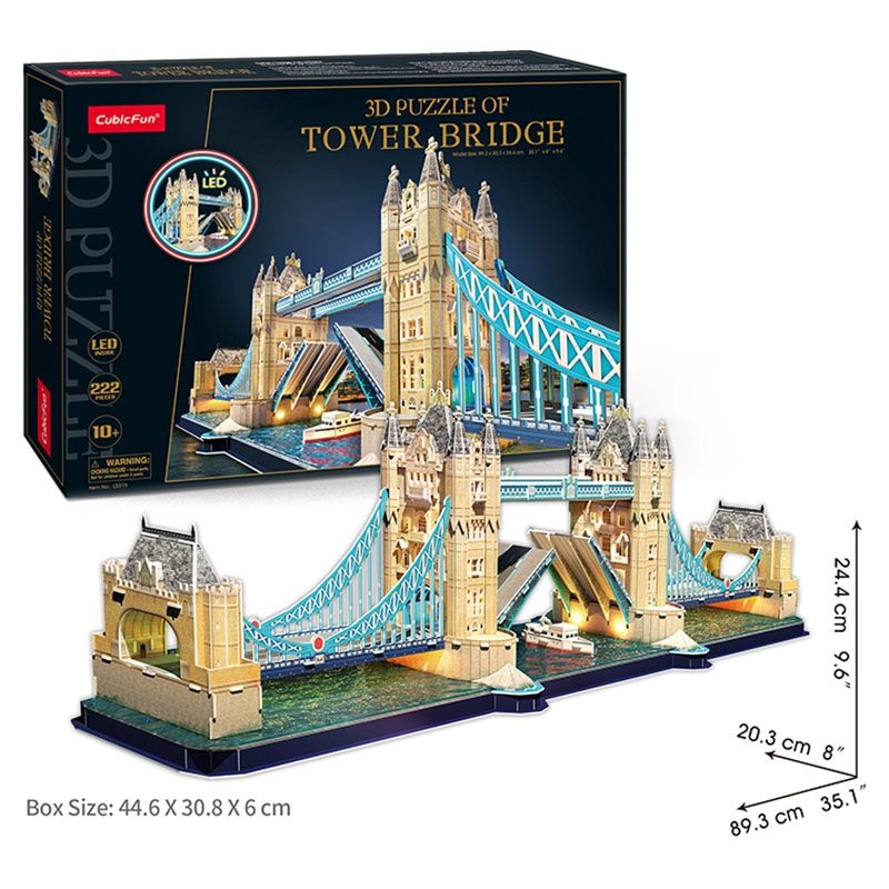 Tower Bridge 3D Puzzle (L531H) - 222 pcs, LED