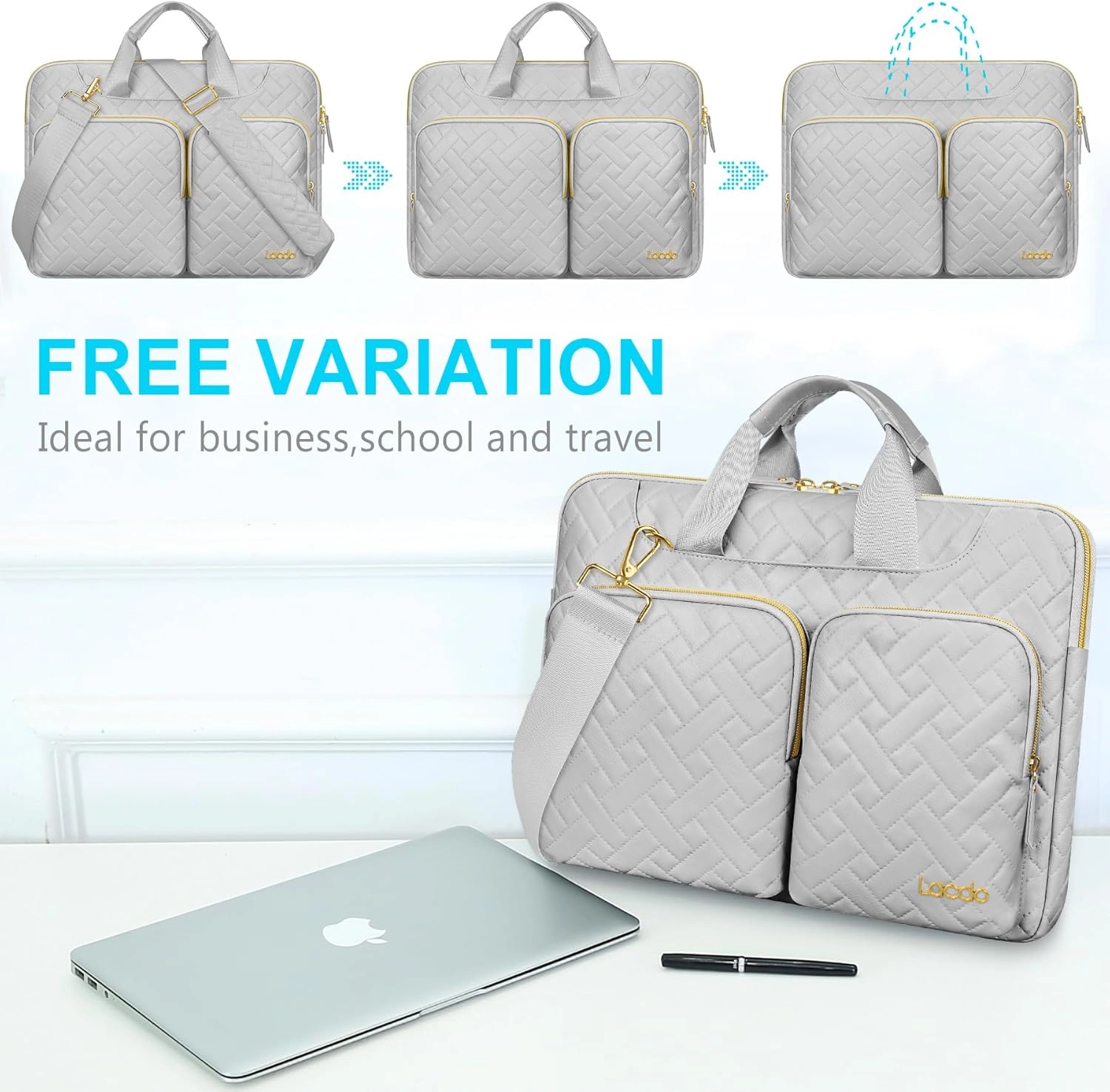 360 Protective Shoulder Bag for 16-Inch Laptop