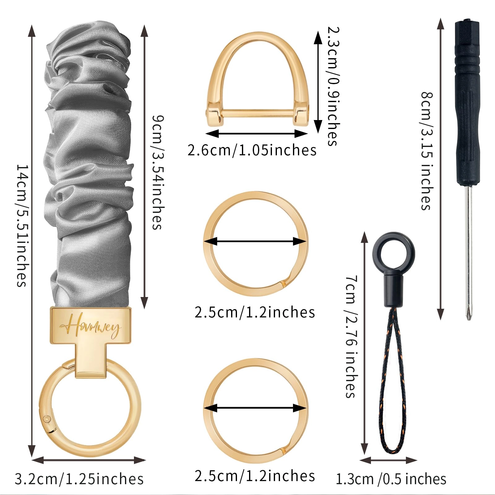 Stretchy Scrunchie Keychain Wristlet - Fun