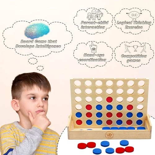 Four Wins - Wood 2 Players