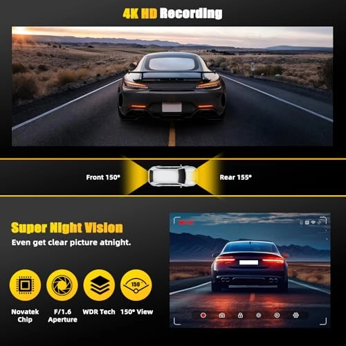 4K Dash Cam - 2160p for Mazda CX5 2019 -2025 & CX-9 2020 - 2024 2.5 S