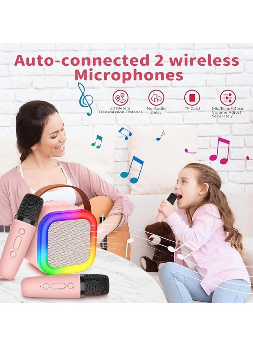 Portable Karaoke Speaker - 2 Mic