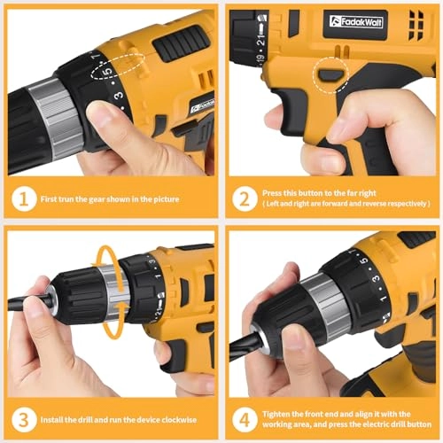 Cordless Drill Set - 2 Amp Hours 20 Volts