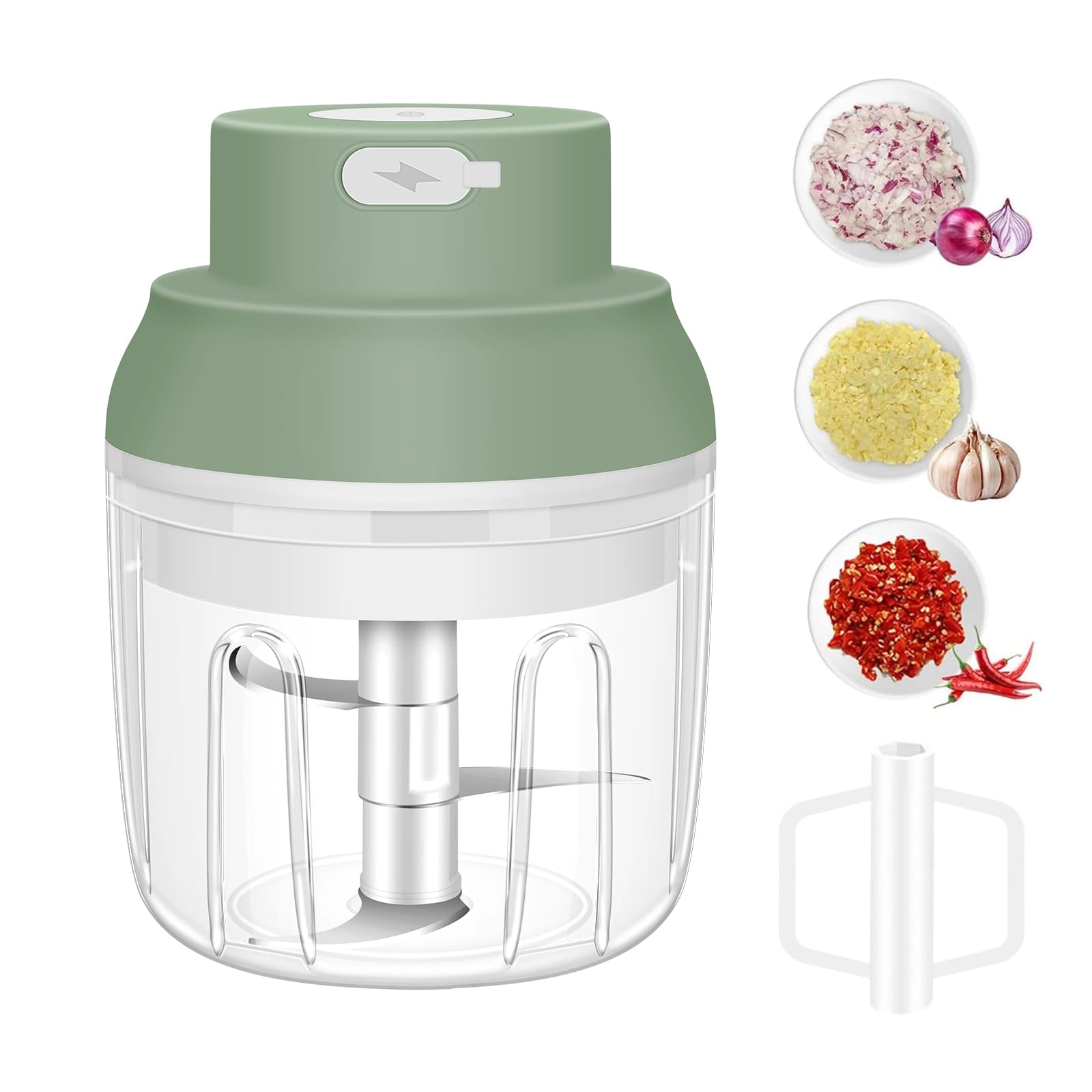Garlic Chopper - 250 Milliliters USB Rechargeable
