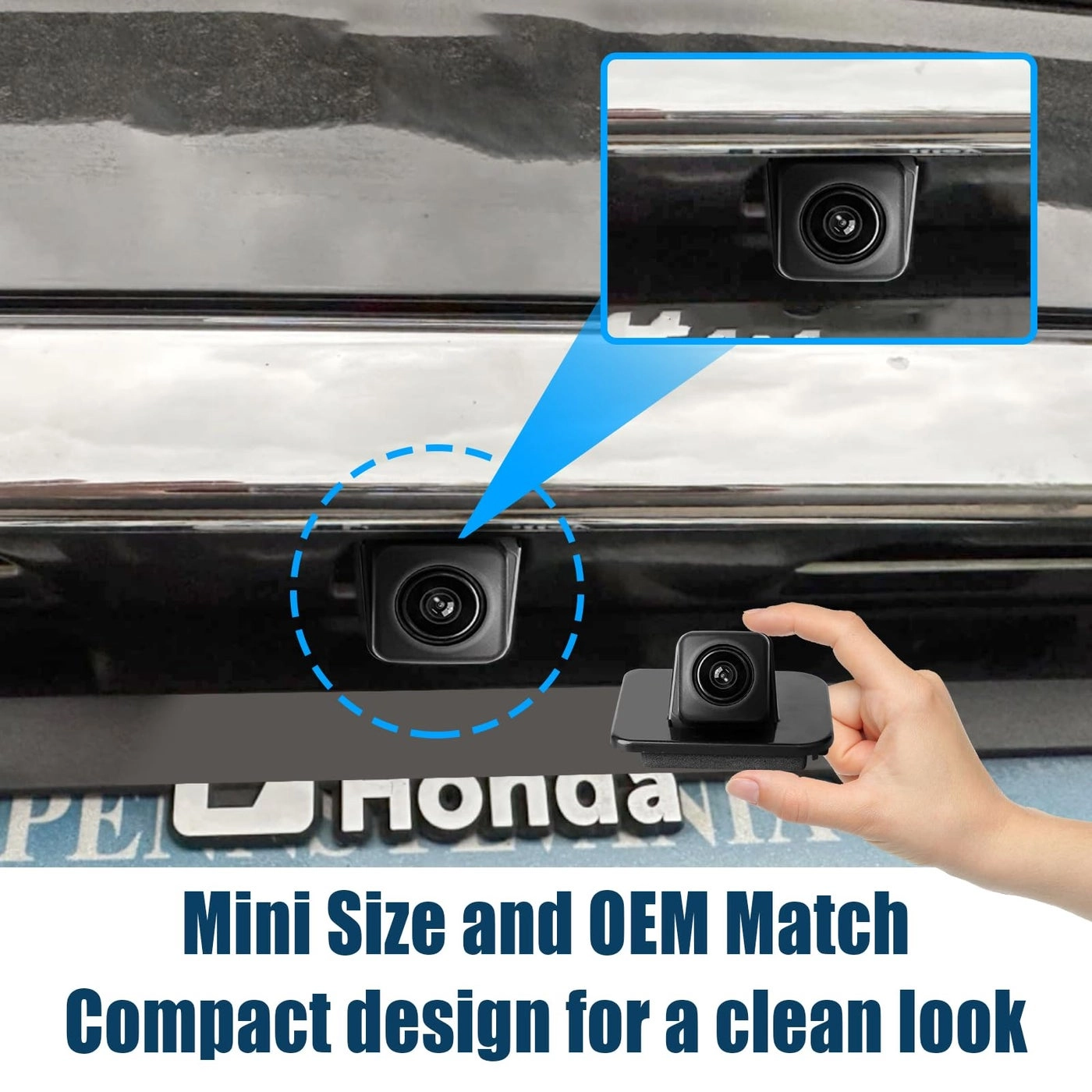 Back Up Rear View Camera - 2014-2017 Honda Accord EX-L Sedan black