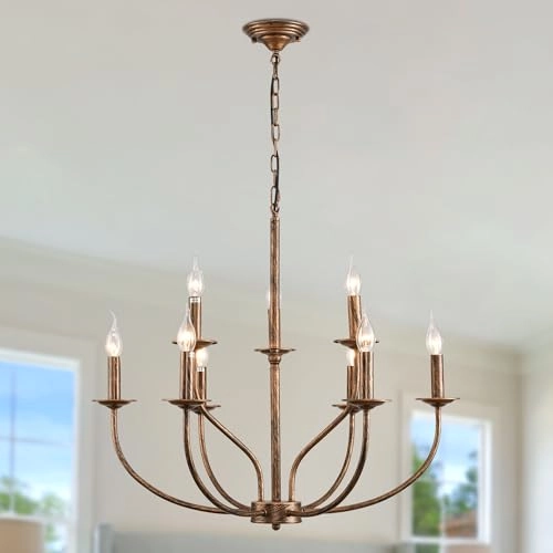 French Country Chandelier - Dimmable