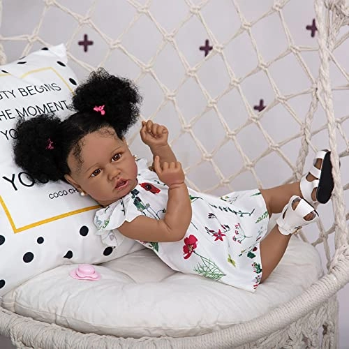 Reborn Baby Doll - 22 Inch Vinyl Brown Eyes