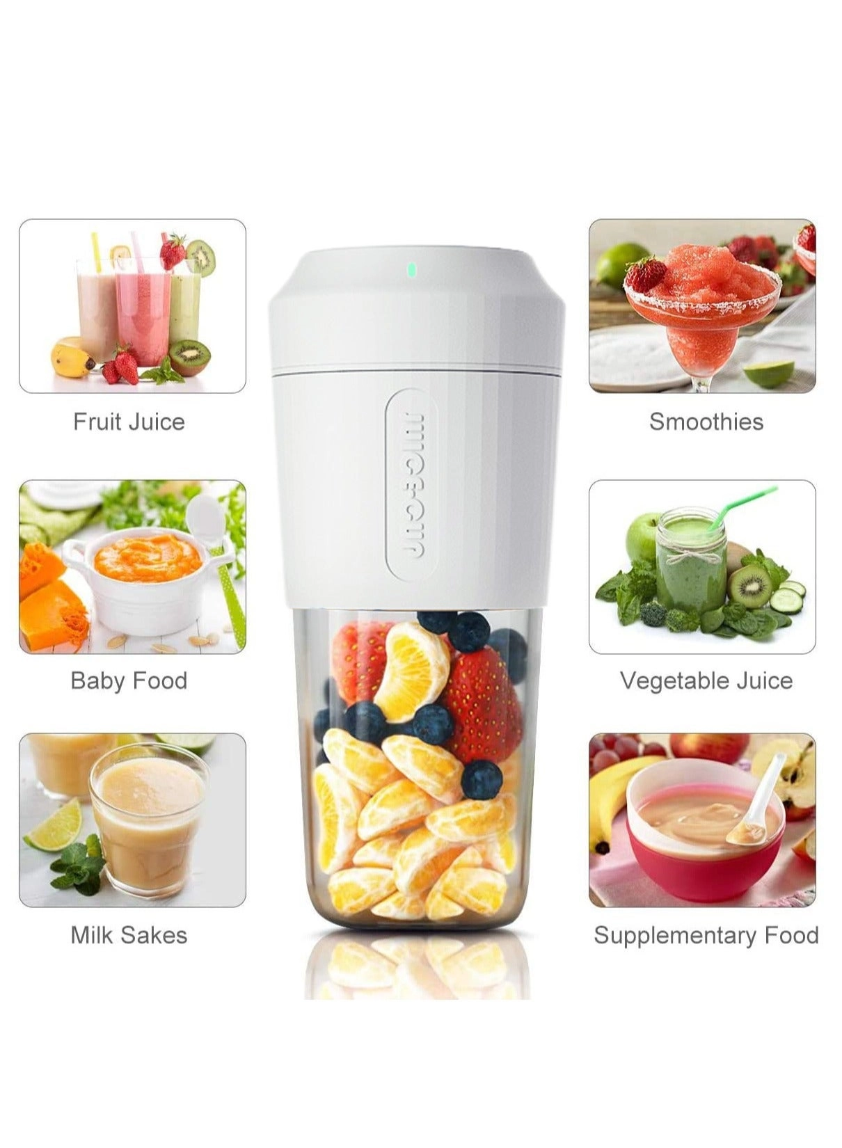 Podoor Mini Blender - Portable Rechargeable 4-Blade