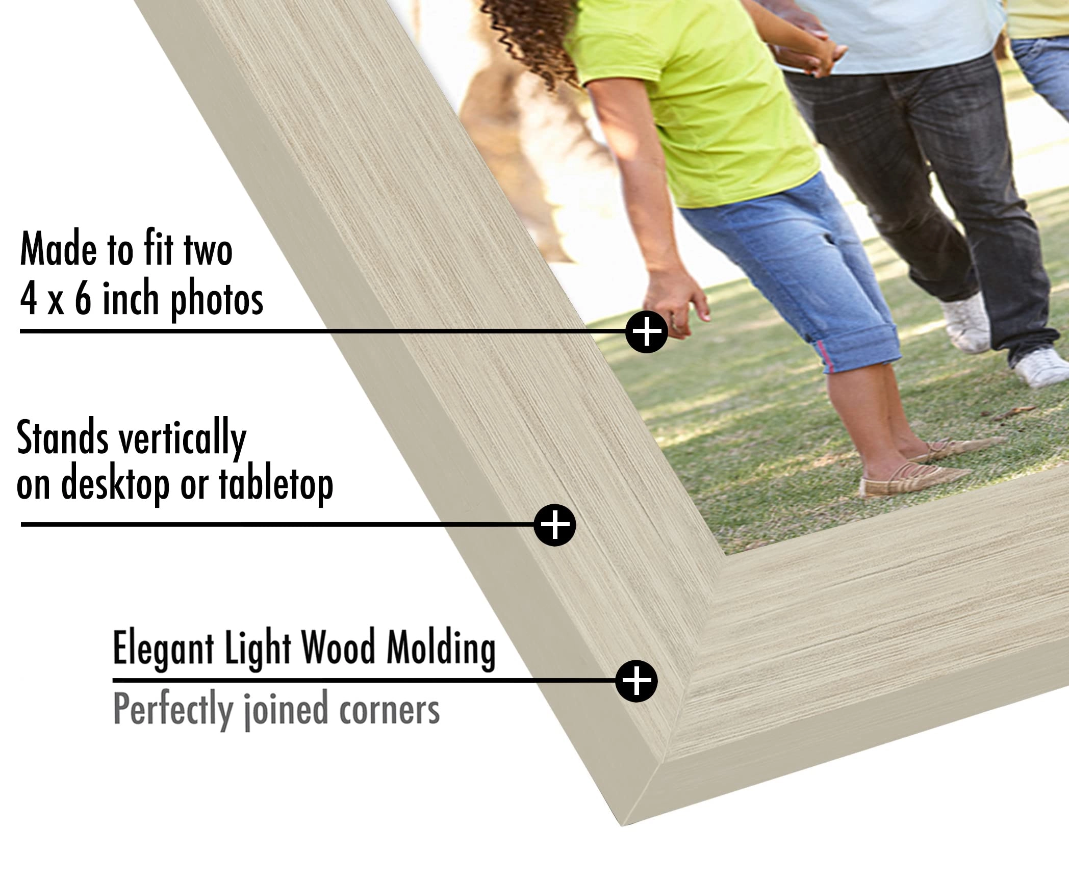 Hinged Double Picture Frame - 4X6 2